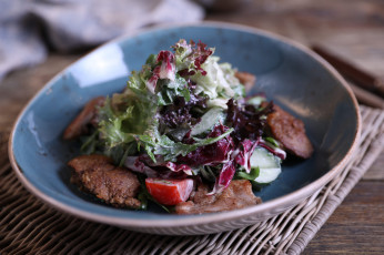 Картинка еда салаты +закуски закуска зелень мясо салат