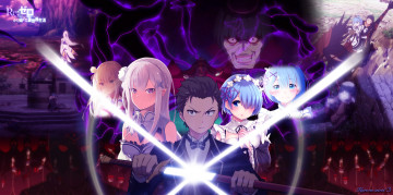 Картинка аниме re +zero+kara+hajimeru+isekai+seikatsu персонажи