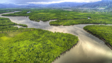 Картинка австралия природа реки озера горы деревья яхты водоем
