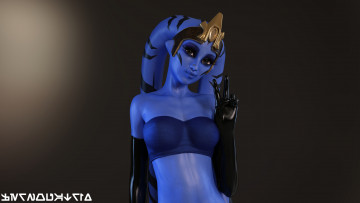 Картинка 3д+графика существа+ creatures девушка взгляд фон