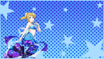 Картинка аниме love+live +school+idol+project девушка фон взгляд