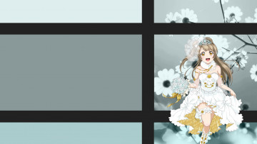 Картинка аниме love+live +school+idol+project девушка взгляд фон