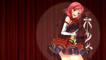 Картинка аниме love+live +school+idol+project девушка фон взгляд