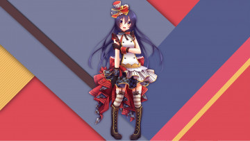 Картинка аниме love+live +school+idol+project девушка фон взгляд