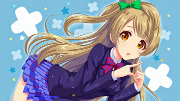 Картинка аниме love+live +school+idol+project фон взгляд девушка