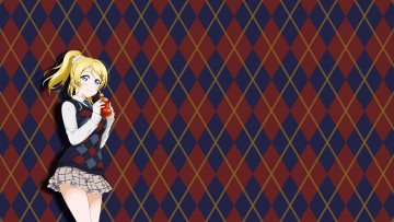 Картинка аниме love+live +school+idol+project взгляд девушка фон