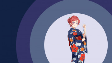 Картинка аниме love+live +school+idol+project взгляд фон девушка