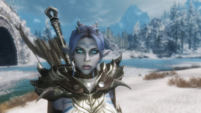 Обои картинки фото 3д графика, эльфы , elves, фон, взгляд, эльфийка