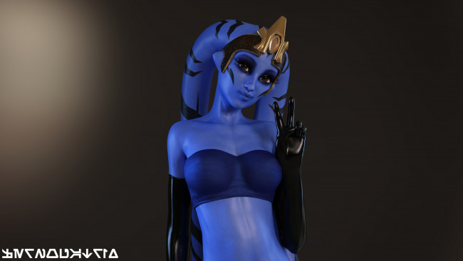 Обои картинки фото 3д графика, существа , creatures, девушка, взгляд, фон