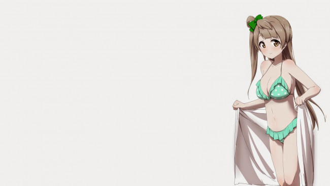 Обои картинки фото аниме, love live,  school idol project, девушка, фон, взгляд