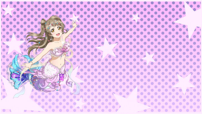 Обои картинки фото аниме, love live,  school idol project, фон, взгляд, девушка