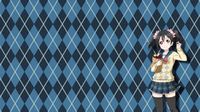 Обои картинки фото аниме, love live,  school idol project, фон, взгляд, девушка