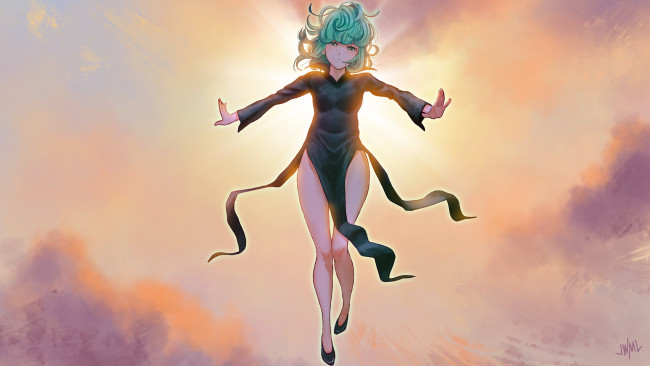 Обои картинки фото аниме, one punch man, tatsumaki