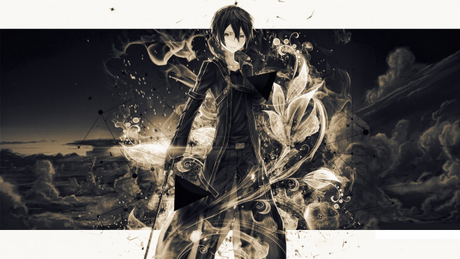 Обои картинки фото аниме, sword art online, кирито