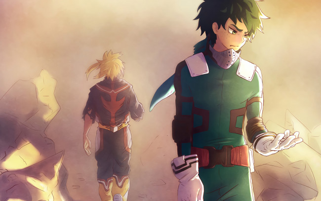 Обои картинки фото аниме, boku no hero academia, моя, геройская, академия