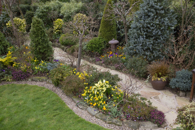 Обои картинки фото англия, природа, парк, деревья, цветы, трава