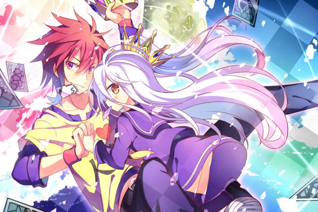 Обои картинки фото аниме, no game no life, двое