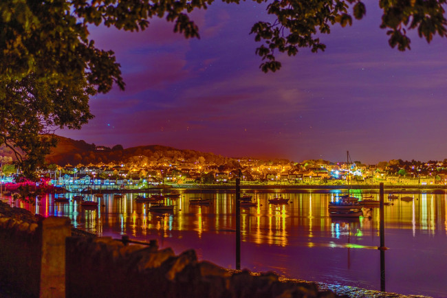 Обои картинки фото города, - панорамы, фонари, здания, яхты, водоем