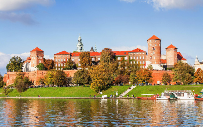 Обои картинки фото wawel castle, города, краков , польша, wawel, castle