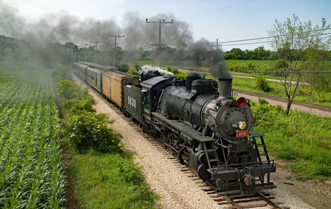 Обои картинки фото техника, паровозы, локомотив, состав