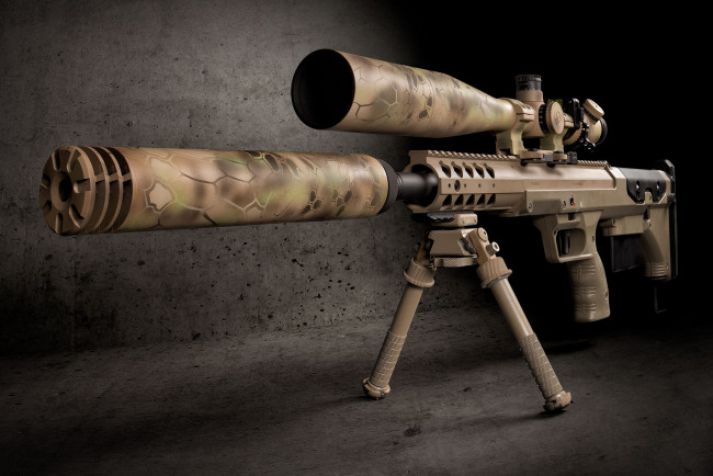 Обои картинки фото desert tech srs, оружие, снайперская винтовка, ствол