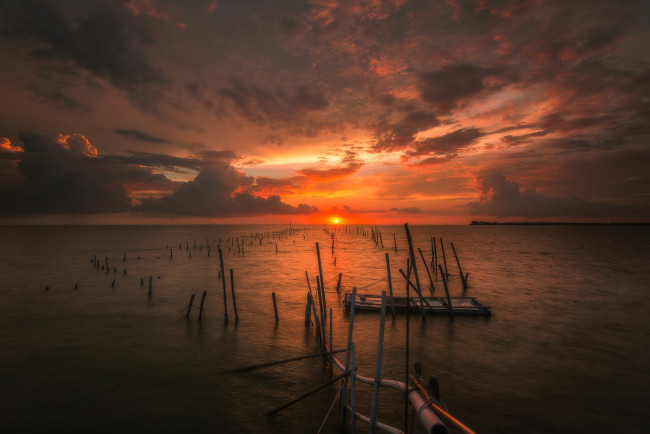 Обои картинки фото природа, восходы, закаты, простор