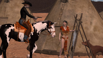 Картинка 3д+графика фантазия+ fantasy фон взгляд девушка