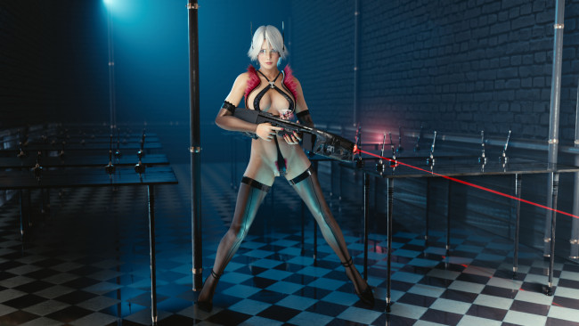 Обои картинки фото 3д графика, фантазия , fantasy, фон, взгляд, девушка