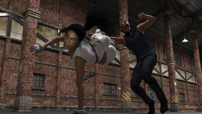 Обои картинки фото 3д графика, фантазия , fantasy, фон, взгляд, девушка