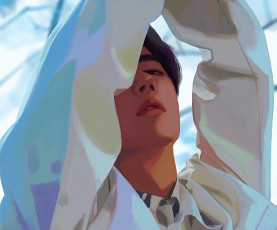 Картинка рисованное люди ван ибо лицо рубашка