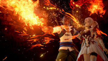 Картинка видео+игры tales+of+arise парень девушка искры магия