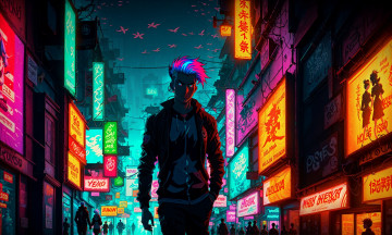 Картинка аниме город +улицы +интерьер +здания нейросети графика нейроарт ai art нейронные сети рисунки нейро искусство