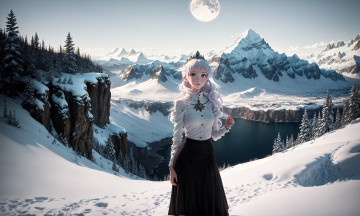 Картинка аниме пейзажи +природа нейросети графика нейроарт ai art нейронные сети рисунки нейро искусство