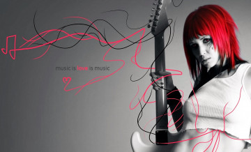 Картинка музыка -другое девушка гитара пирсинг