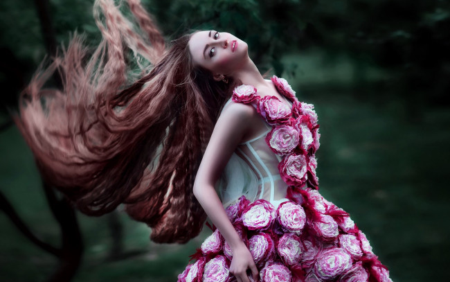 Обои картинки фото девушки, - креатив,  косплей, длинные, волосы, кристина, киселёва