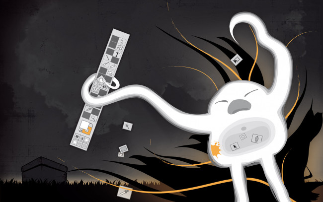 Обои картинки фото векторная графика, другое , other, привидение, кнопки