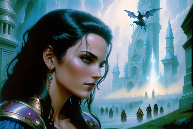 Обои картинки фото фэнтези, девушки, нейросети, графика, нейроарт, ai, art, нейронные, сети, рисунки, нейро, искусство