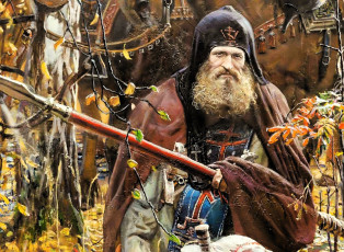 Картинка рисованное павел+рыженко монах воин войско