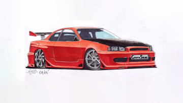 обоя 295802, рисованное, авто, мото, автомобиль