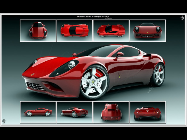 Обои картинки фото ferrari, dino, concept, автомобили, 3д