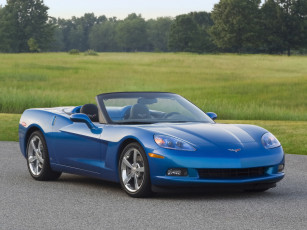Картинка 2009 chevrolet corvette convertible автомобили