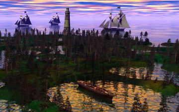 Картинка 3д графика sea undersea море