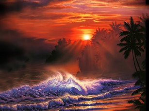 Картинка рисованные природа