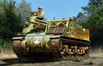 Картинка m7 priest техника военная сау гаубица