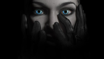 Картинка 3д графика 3d eyes глаза перчатки