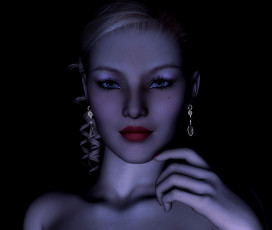 Картинка 3д графика portraits портрет рука губы глаза