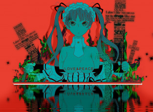 обоя matsurika, shinouji, аниме, maria holic, крест, грудь, горничная