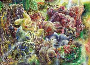 Картинка рисованные животные сказочные мифические рисунок