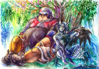 Картинка рисованные животные сказочные мифические рисунок