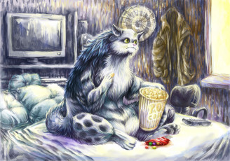 Картинка рисованные животные сказочные мифические рисунок